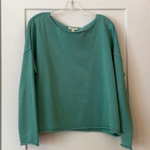 Eileen Fisher organic cotton boat neck sweater